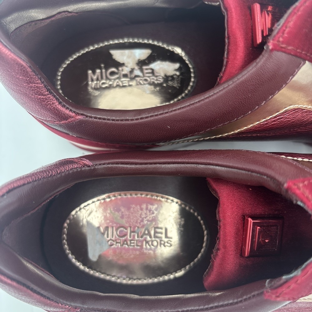 Michael kors Trainers - Girls. Burgundy. Brand new Size 10 Girls M/1 - Picture 5 of 12